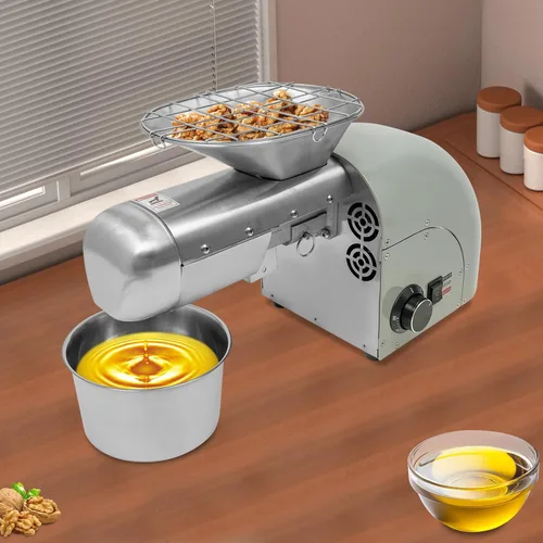 Miniatura 3 de Máquina de prensa de aceite, máquina automática de fabricación de aceite de 1800 W, máquina de extracción de aceite de acero inoxidable