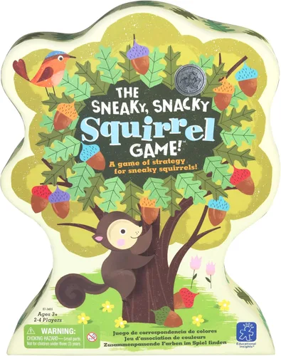 Miniatura 2 de Educational Insights juego de la ardilla The Sneaky, Snacky Squirrel - Lindos juegos de mesa preescolares para niños, habilidades motoras finas