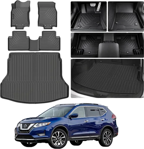 Miniatura 21 de Alfombrillas para Toyota Camry 2011-2017, primera y 2da fila, forro de carga TPE para todo tipo de clima, alfombrillas de coche para accesorios Camry