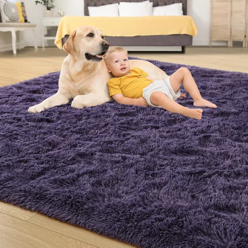 Miniatura 3 de Tepook - Alfombra súper suave y peluda para dormitorio, alfombras modernas peludas para niños para sala de estar, alfombra de felpa