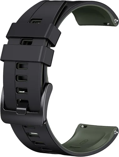 ANCOOL Correa de reloj Garmin Venu 3/Venu 2/Forerunner 265 Band/Vivoactive 4 Band 0.866 in Silicona Watch Band para Forerunner 255 (Negro-Verde