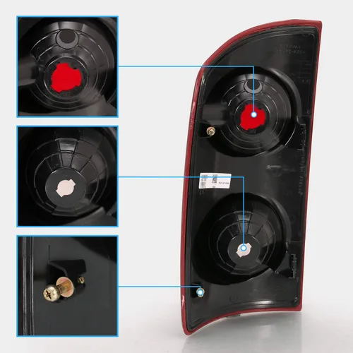 Miniatura 5 de AmeriLite Juego de luces traseras de repuesto para camioneta Dodge Ram 2007-2009, estilo OE, lado del pasajero y del conductor Humo
