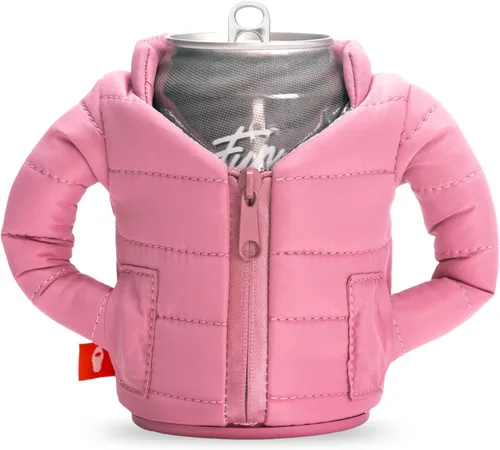 Miniatura 17 de Puffin - The Puffy Jacket - Enfriador de latas aislado de 12 oz I Botella de cerveza y soda aislante, mantiene las bebidas y bebidas frías - Negro