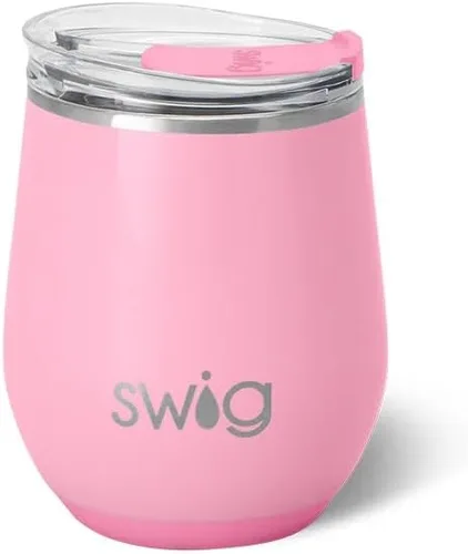 Miniatura 36 de Swig Life Vaso de vino de 12 onzas con tapa, acero inoxidable, apto para lavavajillas, portátil, triple aislamiento (todos los americanos)