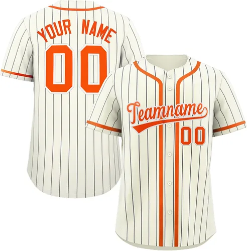 Miniatura 15 de Camiseta de béisbol de rayas finas personalizada hipster hip hop, camisetas deportivas con nombre y número del equipo personalizado para hombres