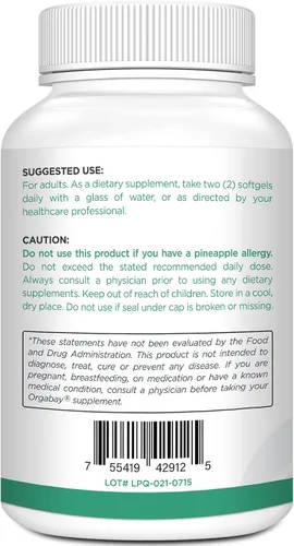 Miniatura 4 de Orgabay Fitosoma liposomal de quercetina 1600 mg,Bromelina 200mg,Zinc 30mg,Vitamina C cúrcuma 40 mg,La absorción más alta,Complejo de quercetina
