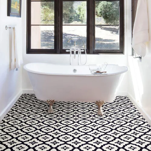 Miniatura 3 de FloorPops FP2480 Comet - Azulejos adhesivos para el suelo, color negro
