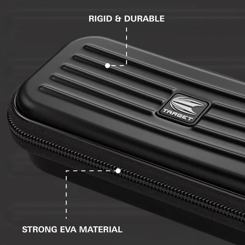 Miniatura 6 de Target Darts Funda de dardos Takoma, tamaño regular, negra Guarda 3 dardos completamente ensamblados y accesorios Estuche con bolsillos con Negro