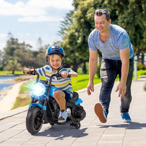 Miniatura 3 de Honey Joy Motocicleta de Montar, Motocicleta para Niños de 6 V con Luz LED, Música, Pedal de Pie, Adelante/Atrás, Arranque Suave, Motocicleta