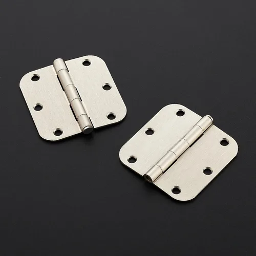 Miniatura 2 de Ravinte Paquete de 6 bisagras de puerta de níquel satinado de 3 controles de hardware de puerta de .5 x 3.5 pulgadas, esquinas redondeadas de radio
