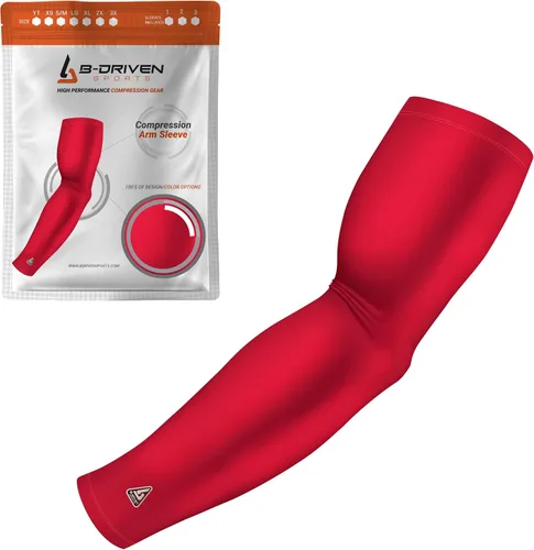 Miniatura 30 de B-Driven Sports Manga de Compresión Pro-Fit para Brazo - Deportes Atléticos Baloncesto, Fútbol, Sóftbol, Carrera, Juegos, - nan (1 unidad)