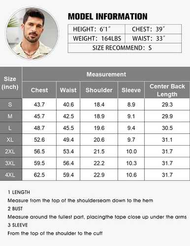 Miniatura 5 de COOFANDY - Camisas hawaianas de algodón y lino, florales, tropicales, con botones, para hombre