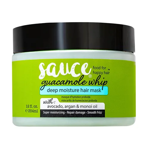 SAUCE BEAUTY Guacamole Whip Hair Mask - Mascarilla capilar de acondicionamiento profundo para todo tipo de cabello con aguacate, miel y aceite de