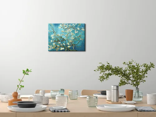 Miniatura 3 de Pyradecor Modernas pinturas al óleo famosas de flor de almendra, impresiones en lienzo de Van Gogh, cuadros florales sobre lienzo, arte de pared