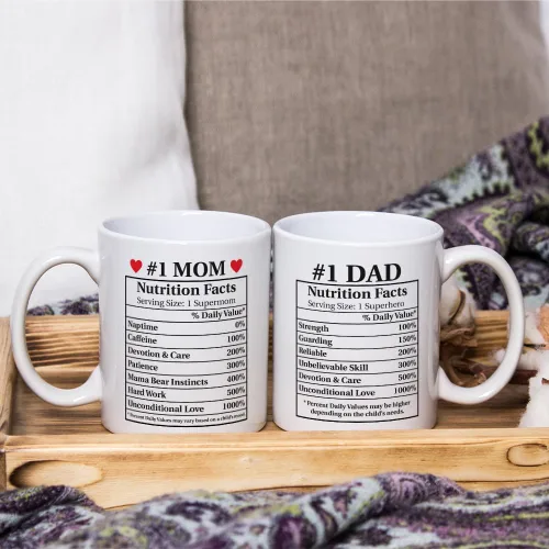 Miniatura 6 de Fatbaby Tazas de café para papá y mamá, regalos del día del padre para mamá y papá, regalo de San Valentín, Navidad, baby shower, para nuevos