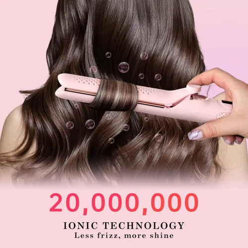 Miniatura 4 de Hahahope Airflow 2 en 1 alisador y rizador - Plancha rizadora de flujo de aire de 360°, plancha plana de 1.25 pulgadas y rizador 2 en 1 para cabello