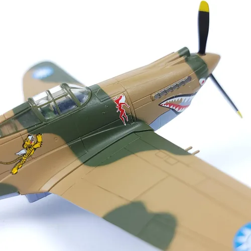 Miniatura 5 de NUOTIE 1/72 P-40C War Hawk Flying Tigers Fighter Modelo Segunda Guerra Mundial Avión de Guerra Vintage Metal Fundido a Presión Avión Militar