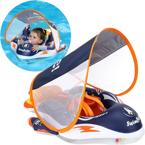 Miniatura 10 de Baby Swimming Float Kids Inflatable Swim Ring with Safety Support Bottom Swimming Pool Accessories for 3-36 Months