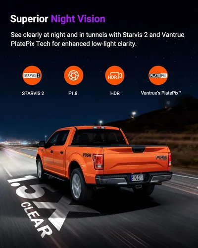Miniatura 8 de Vantrue S1 Pro Dash Cam frontal STARVIS 2, mini cámara de tablero de 2.7 K para automóviles, ADAS, control de aplicaciones, WiFi GPS integrado