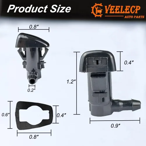 Miniatura 5 de 2 pulverizadores de boquilla para limpiaparabrisas compatibles con modelos Fusion Milan MKZ Select