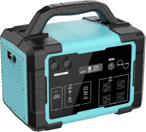 Miniatura 9 de Generador solar de 1800 W (sobretensión de 3600 W) con panel solar de 200 W, kit de estación de energía portátil LiFePO4 de 1024 Wh, carga rápida