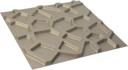 Miniatura 6 de Ekena Millwork 19 5/8 pulgadas de ancho x 19 5/8 pulgadas de alto Dublin EnduraWall Panel decorativo de pared 3D, plateado metálico