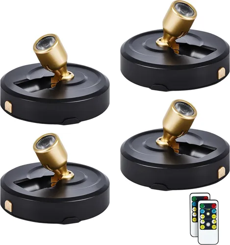 Miniatura 13 de Focos LED inalámbricos, paquete de 2 luces de acento con control remoto, luces inalámbricas de imagen con cabezal giratorio, iluminación