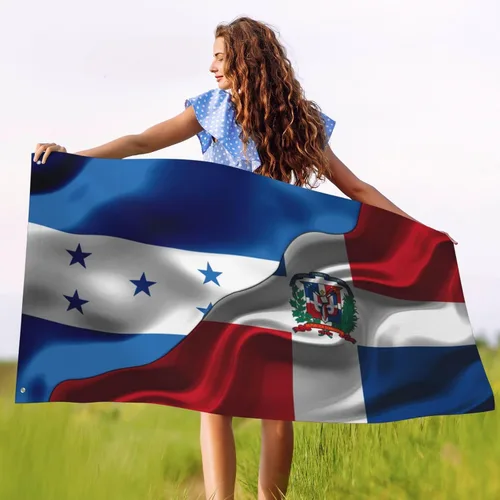 Miniatura 5 de Banderas de Honduras y República Dominicana para exteriores de 3 x 5 pies, tres capas de tela para coser a doble cara, impresión de 3 x 5 pies