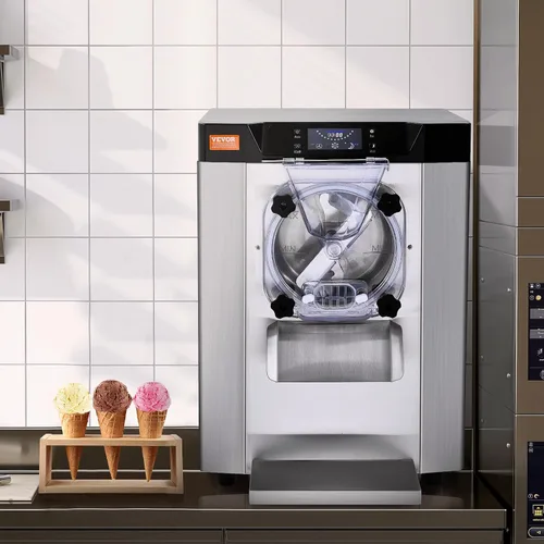 Miniatura 8 de VEVOR Máquina Comercial para Hacer Helados, Rendimiento de 12 L/H, 1713W Máquina para Helados Duros de Un Solo Sabor de Encimera, Cilindro de Acero