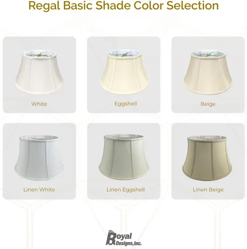 Miniatura 5 de Royal Designs Sombra de lámpara de campana poco profunda Billiotte, cáscara de huevo, 11 x 17 x 10 (BS-711-17EG). Eggshell