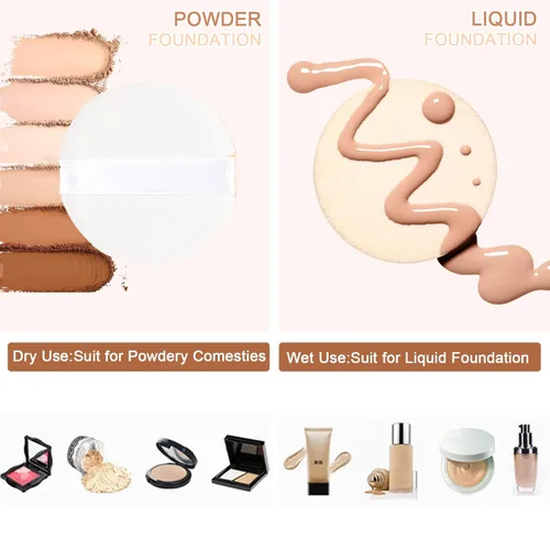 Miniatura 3 de Luckycivia - 30 piezas de 2.2 pulgadas de polvo cosmético, herramienta de maquillaje de base de esponja suave, esponja de base BB Cream esponja