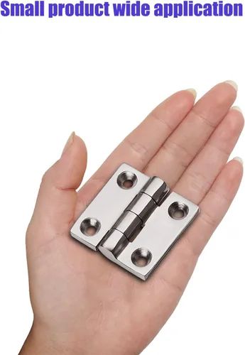 Miniatura 5 de Bisagras de acero inoxidable para barco, bisagras de grado marino, 2 pulgadas x 2 pulgadas (1.969 in x 1.969 in), sin ruido, acero inoxidable 316