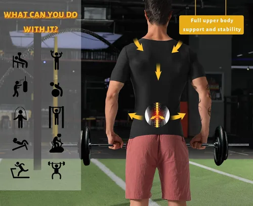 Miniatura 3 de Camiseta de sauna para hombre, traje de sudor, chaleco adelgazante, camiseta sin mangas de entrenamiento, moldeador de cintura Forro plateado