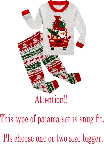 Miniatura 2 de KikizYe Conjunto de pijamas para niños y niñas pequeños, 100% algodón, ropa de dormir