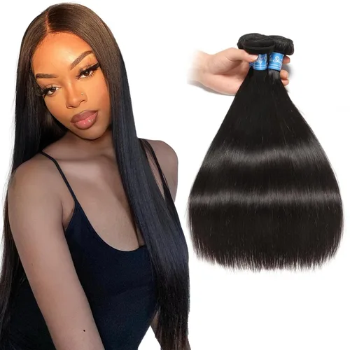 Miniatura 17 de Mechones de cabello 10A Remy peruano, cabello lacio, sedoso, 100 % sin procesar