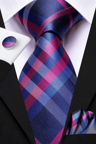 Miniatura 148 de Dubulle Corbata tejida de cachemira para hombre y gemelos de pañuelo para hombre, conjunto de gemelos para boda formal y negocios
