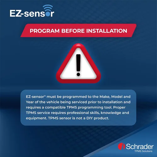 Miniatura 6 de Schrader 33500 EZ-Sensor Sencillo SKU (314.9 MHz, 315 MHz, y 433 MHz) Sensor Programable de Presión de Neumáticos con Válvula de Ángulo Fijo Snap-in
