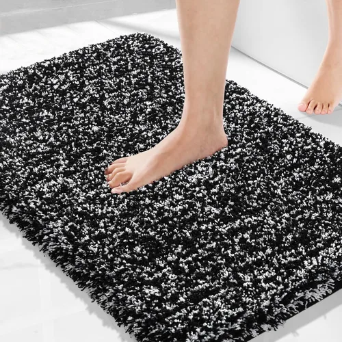 Miniatura 42 de Yimobra Alfombra de baño de felpa esponjosa, súper lanuda suave, cómoda, antideslizante, absorbente de agua, alfombra de baño de microfibra que se