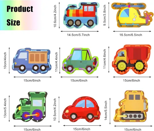 Miniatura 2 de Zonon 8 tarjetas de cordones para niños, tarjetas de costura en 8 patrones, juegos de cordones para desarrollar imaginación, suministros educativos