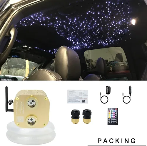 Miniatura 6 de Luces Azimom Bluetooth, con control, de 16 vatios, parpadean, luces de fibra óptica, iluminación de estrella para techo