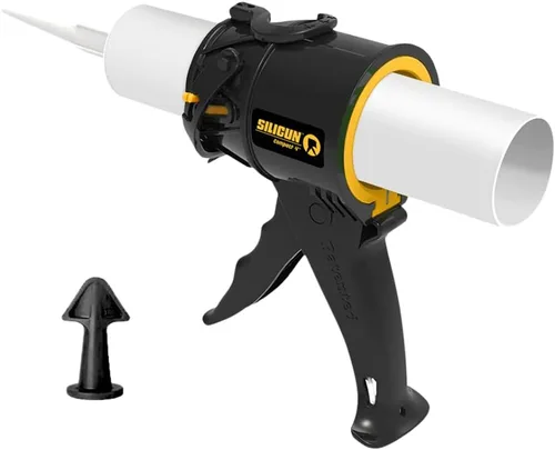 Miniatura 8 de SILIGUN™ Gen-3 Pistola Compacta para Calafatear - Pistola de Calafateo Sin Goteo - Diseño Patentado - Marco ABS Ligero - Funciona con Todos