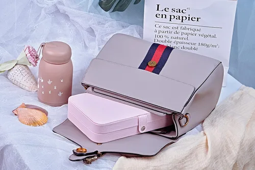 Miniatura 5 de GUKA Joyero organizador de viaje para mujeres y niñas, soporte de joyería para aretes, anillos, collares, joyas, organizador de viaje, caja