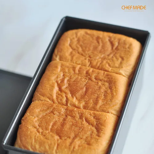Miniatura 8 de CHEFMADE Molde para pan con tapa, antiadherente de 0.99 libras de capacidad de masa rectangular plana para hornear en horno