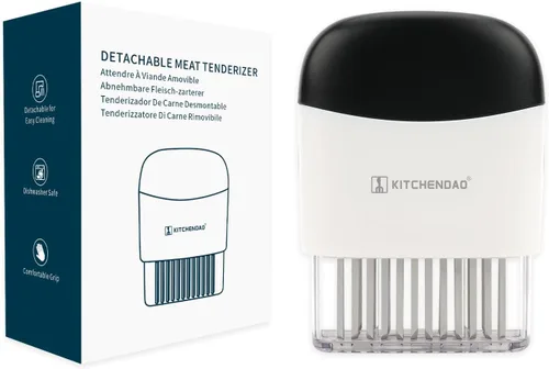 KITCHENDAO Herramienta de aguja ablandadora de carne desmontable con bloqueo de seguridad, desmontable para una fácil limpieza, apta para
