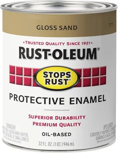 Miniatura 32 de Rust-Oleum 7765502 - Pintura anti-óxido para aplicación con brocha, cuarto de galón, color rojo real brillante, (paquete de 1)
