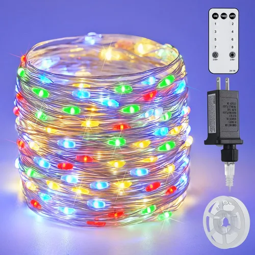 Miniatura 2 de JMEXSUSS VFairy Lights Luces de Navidad Enchufables Naranja Morado