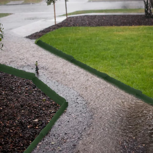 Miniatura 5 de 4 bolsas de arena de 3 x 6 pulgadas de largo para inundaciones – Tubo de lona gruesa para protección contra inundaciones con banda elástica, tubo