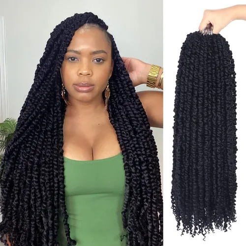 Miniatura 33 de Bileaf Cabello de Ganchillo Passion Twist Pre-retorcido de 10 Pulgadas, 8 Paquetes de Ganchillo Passion Twist, Cabello Corto Passion Twist