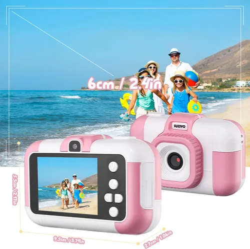 Miniatura 2 de Cámara para niños, videocámara digital para selfie, 1080P, doble lente de 2.4 pulgadas, HD, regalos electrónicos de cumpleaños, Navidad, juguetes