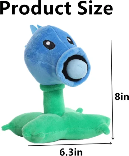 Miniatura 4 de JHESAO 8 "Plantas de guisantes y zombies Peashooter Plush Zombies Toys PVZ Plush 1 2 Peluche suave muñeca de guisante de hielo juguete nuevo